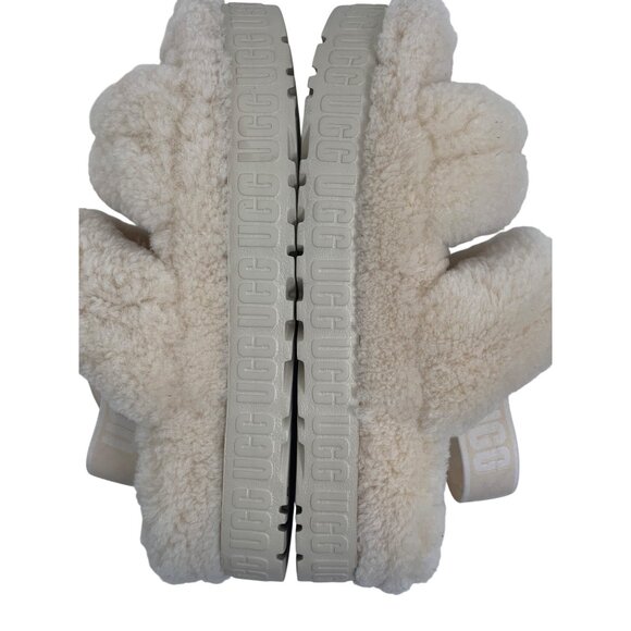 UGG Womens Oh Fluffita Natural Slide Sandal Size 9 1120876 Slippers Sheepskin - Picture 8 of 13